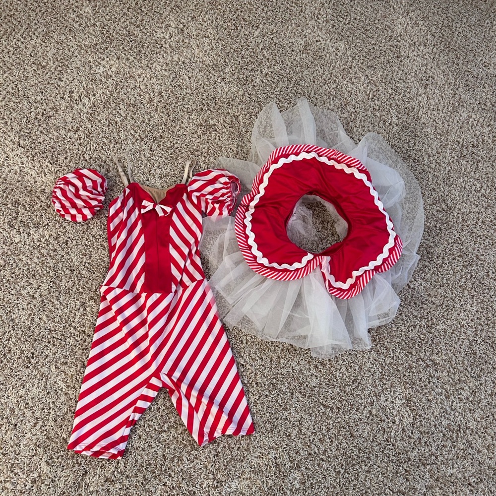 Dansco, small adult, Christmas peppermint, ballet dance costume